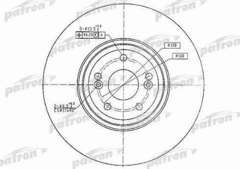 Patron PBD4231 - Brake Disc autospares.lv