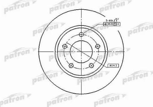 Patron PBD53004 - Brake Disc autospares.lv