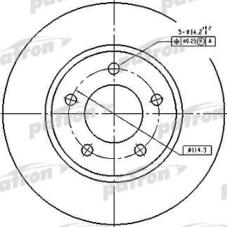 Patron PBD53002 - Brake Disc autospares.lv