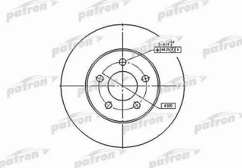 Patron PBD5371 - Brake Disc autospares.lv