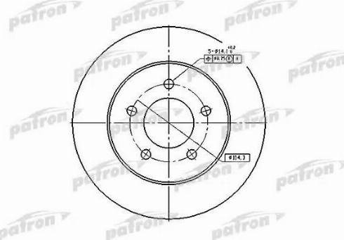 Patron PBD5373 - Brake Disc autospares.lv