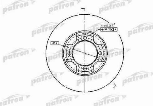 Patron PBD1964 - Brake Disc autospares.lv