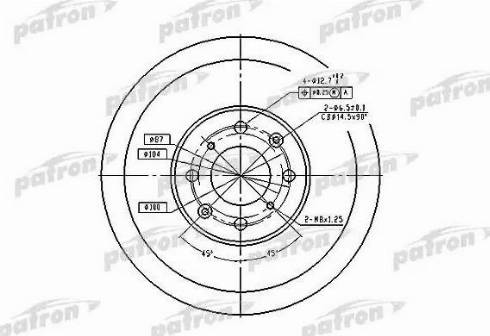 Patron PBD1436 - Brake Disc autospares.lv