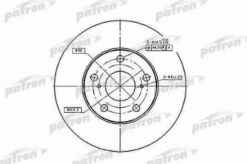 Patron PBD1431 - Brake Disc autospares.lv