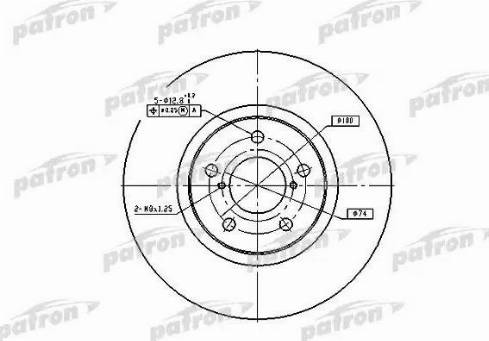 Patron PBD1437 - Brake Disc autospares.lv