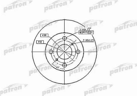 Patron PBD1423 - Brake Disc autospares.lv