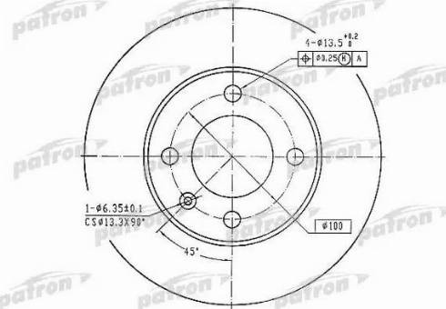 Patron PBD1517 - Brake Disc autospares.lv