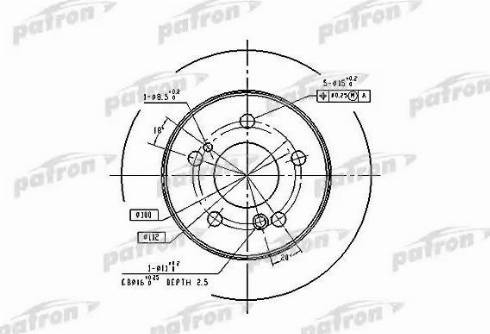 Patron PBD1583 - Brake Disc autospares.lv