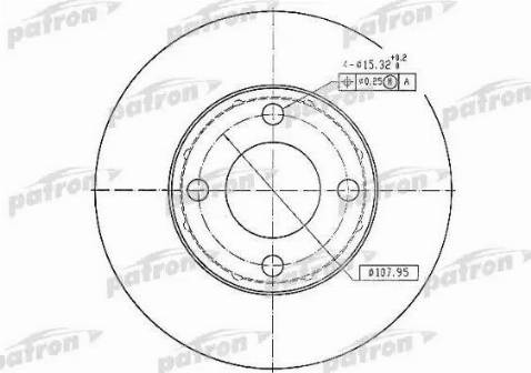 Patron PBD1530 - Brake Disc autospares.lv