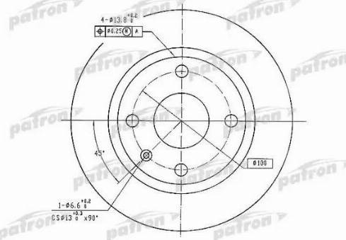 Patron PBD1533 - Brake Disc autospares.lv