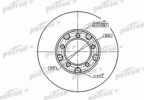 Patron PBD1577 - Brake Disc autospares.lv