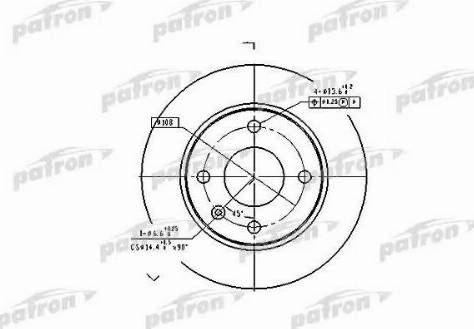 Patron PBD1649 - Brake Disc autospares.lv