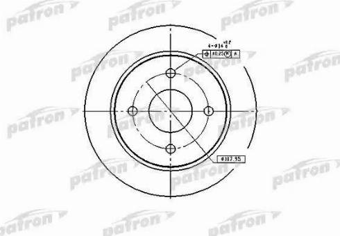 Patron PBD1654 - Brake Disc autospares.lv