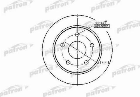 Patron PBD1651 - Brake Disc autospares.lv