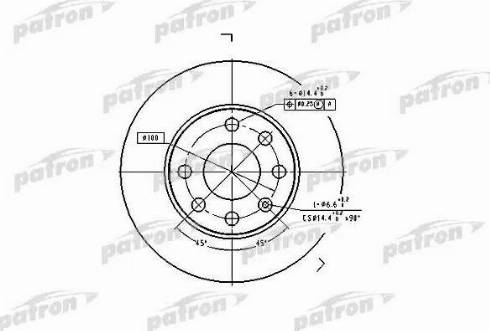 Patron PBD1608 - Brake Disc autospares.lv