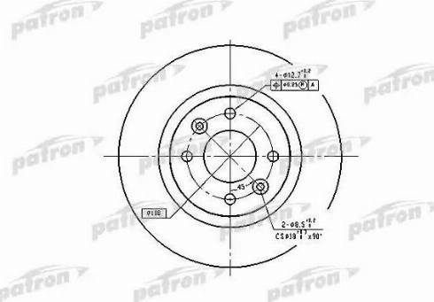 Patron PBD1017 - Brake Disc autospares.lv