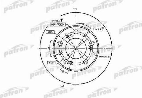 Patron PBD1118 - Brake Disc autospares.lv