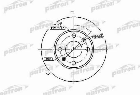 Patron PBD1217 - Brake Disc autospares.lv