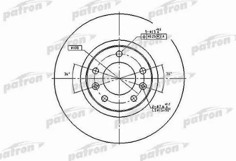 Patron PBD1225 - Brake Disc autospares.lv