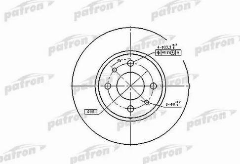 Patron PBD1790 - Brake Disc autospares.lv