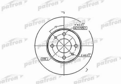 Patron PBD1745 - Brake Disc autospares.lv