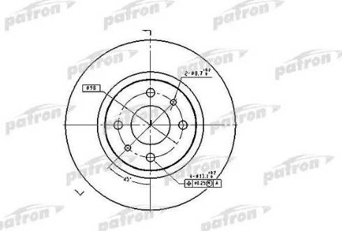 Patron PBD1747 - Brake Disc autospares.lv