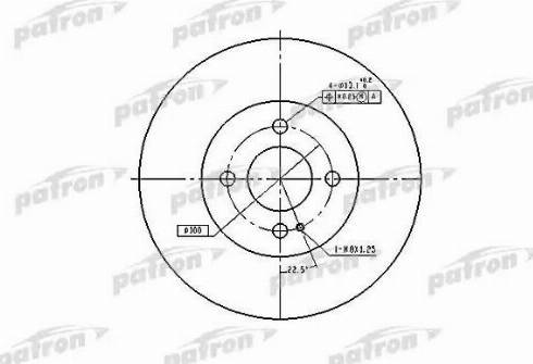 Patron PBD3089 - Brake Disc autospares.lv