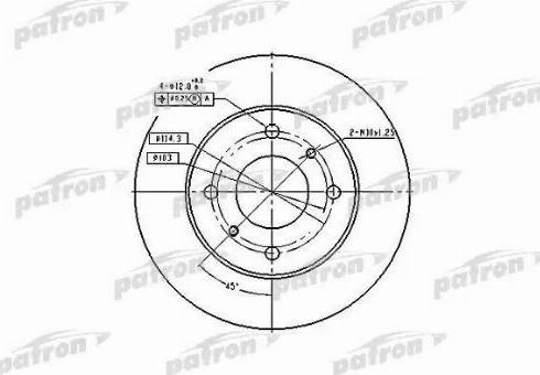 Patron PBD2591 - Brake Disc autospares.lv