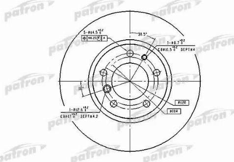 Patron PBD2555 - Brake Disc autospares.lv