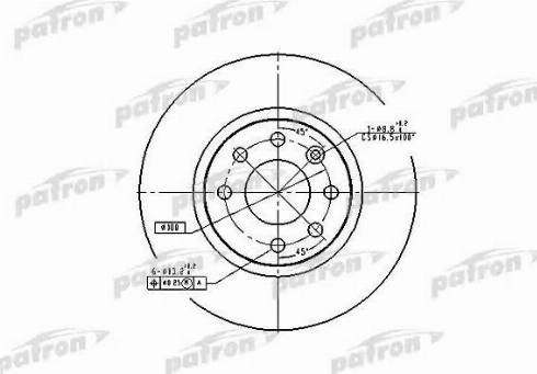 Patron PBD2564 - Brake Disc autospares.lv