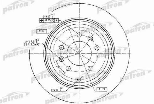 Patron PBD2582 - Brake Disc autospares.lv