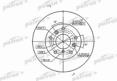 Patron PBD2571 - Brake Disc autospares.lv