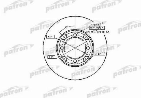 Patron PBD2572 - Brake Disc autospares.lv