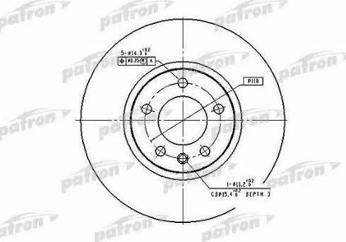 Patron PBD2645 - Brake Disc autospares.lv