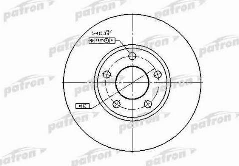 Patron PBD2650 - Brake Disc autospares.lv