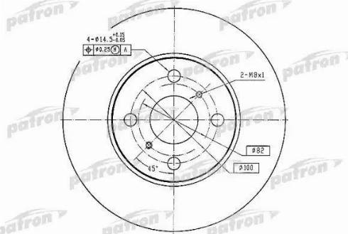 Patron PBD2658 - Brake Disc autospares.lv