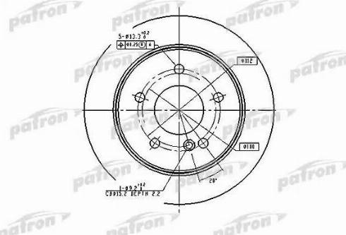 Patron PBD2653 - Brake Disc autospares.lv