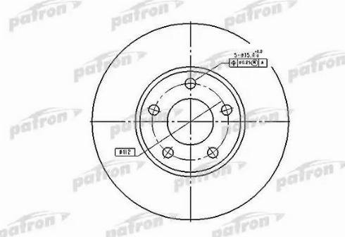 Patron PBD2652 - Brake Disc autospares.lv