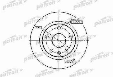 Patron PBD2619 - Brake Disc autospares.lv