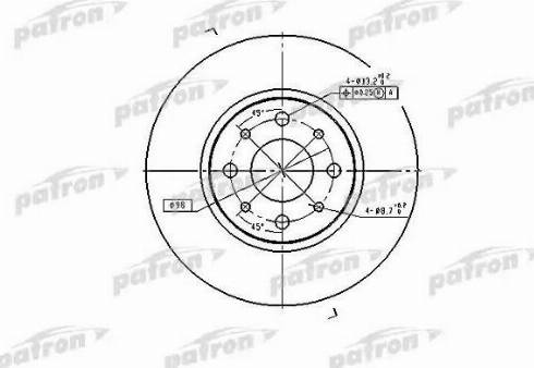 Patron PBD2686 - Brake Disc autospares.lv