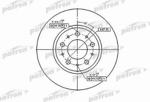 Patron PBD2671 - Brake Disc autospares.lv