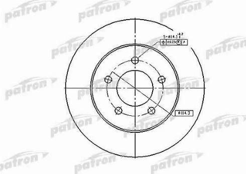 Patron PBD2678 - Brake Disc autospares.lv