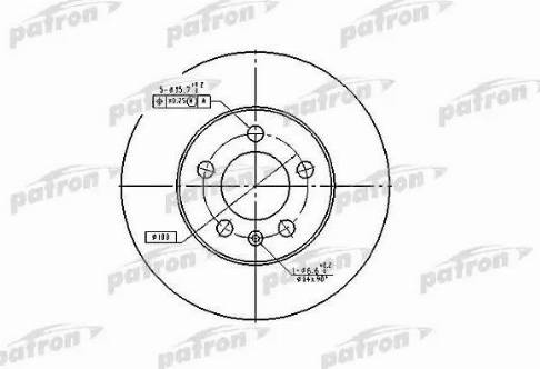 Patron PBD2803 - Brake Disc autospares.lv