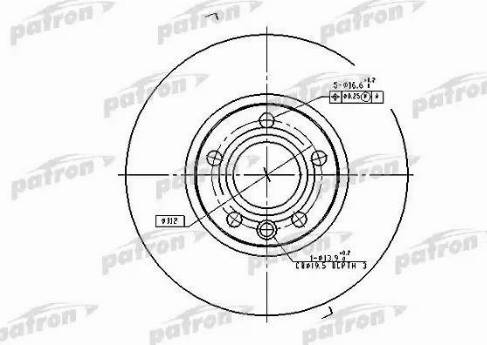 Patron PBD2810 - Brake Disc autospares.lv