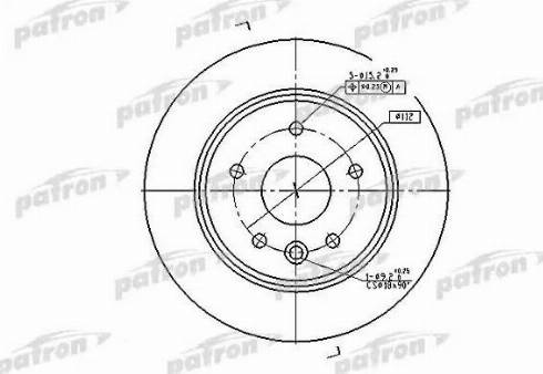 Patron PBD2794 - Brake Disc autospares.lv