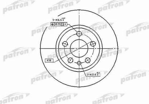 Patron PBD2754 - Brake Disc autospares.lv