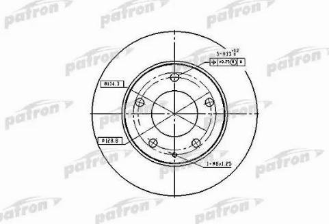 Patron PBD2704 - Brake Disc autospares.lv