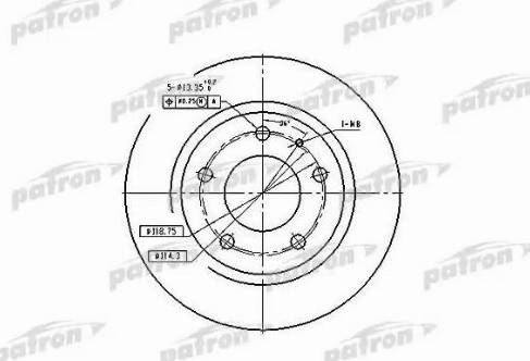 Patron PBD2705 - Brake Disc autospares.lv