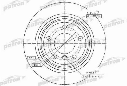 Patron PBD2783 - Brake Disc autospares.lv