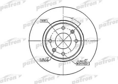 Patron PBD2782 - Brake Disc autospares.lv